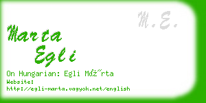 marta egli business card